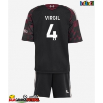 Camisa de Futebol Liverpool Virgil van Dijk #4 Equipamento Alternativo Infantil 2026-27 Manga Curta (+ Calças curtas)